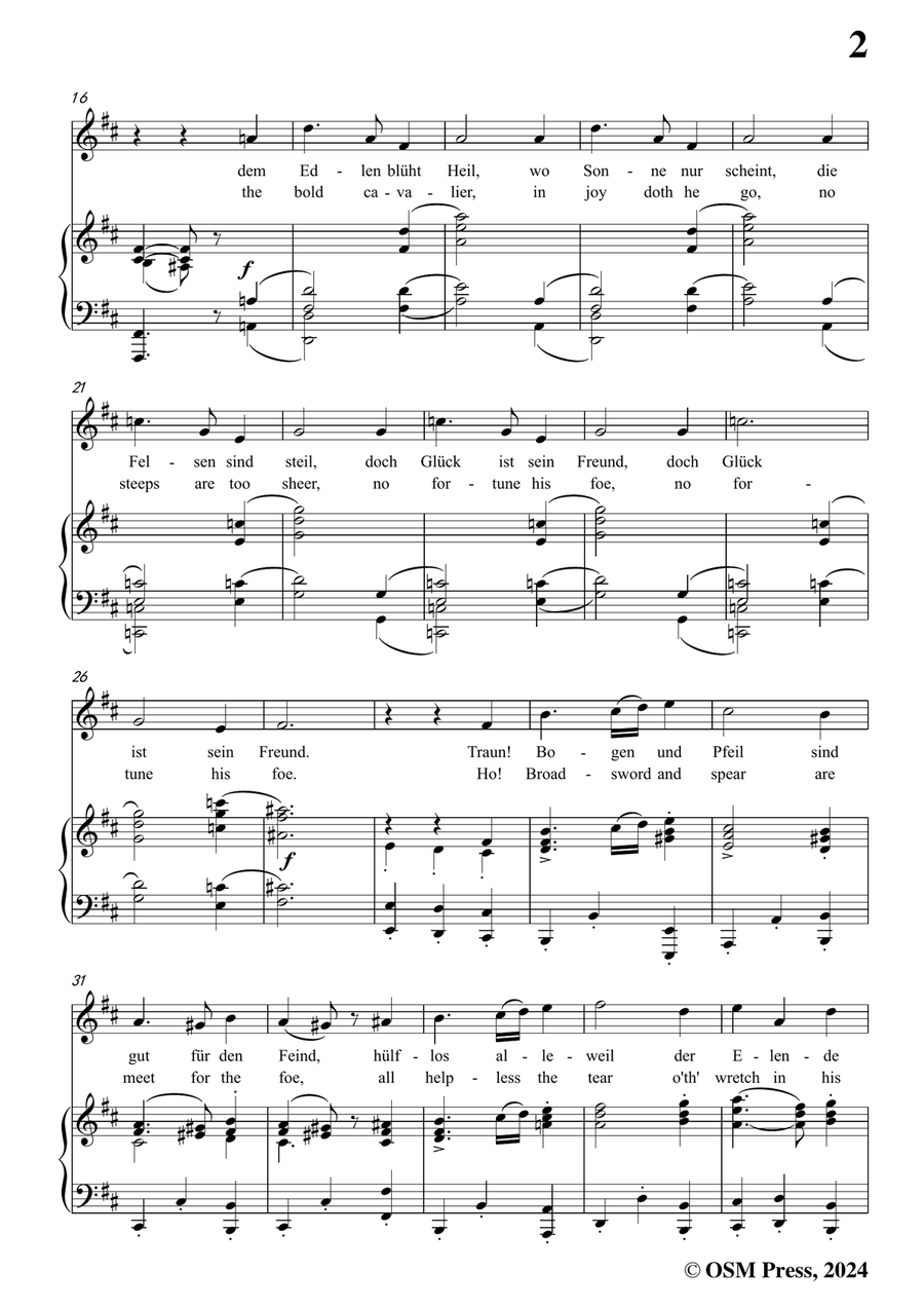Brahms-Traun!Bogen und Pfeil sind gut fur den Feind,in b minor Piano, Vocal scores gallery preview page 3