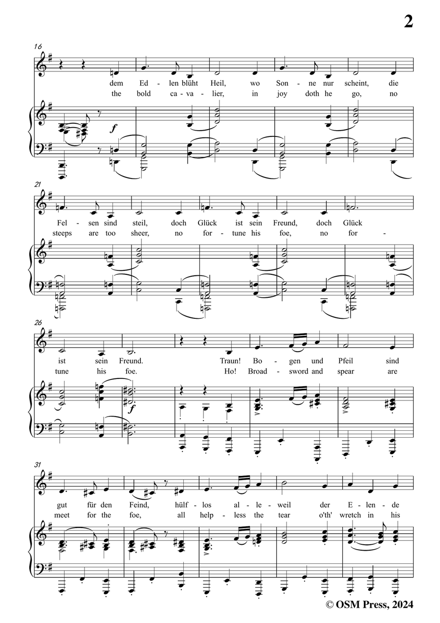 Brahms-Traun!Bogen und Pfeil sind gut fur den Feind,in e minor Piano, Vocal scores gallery preview page 3