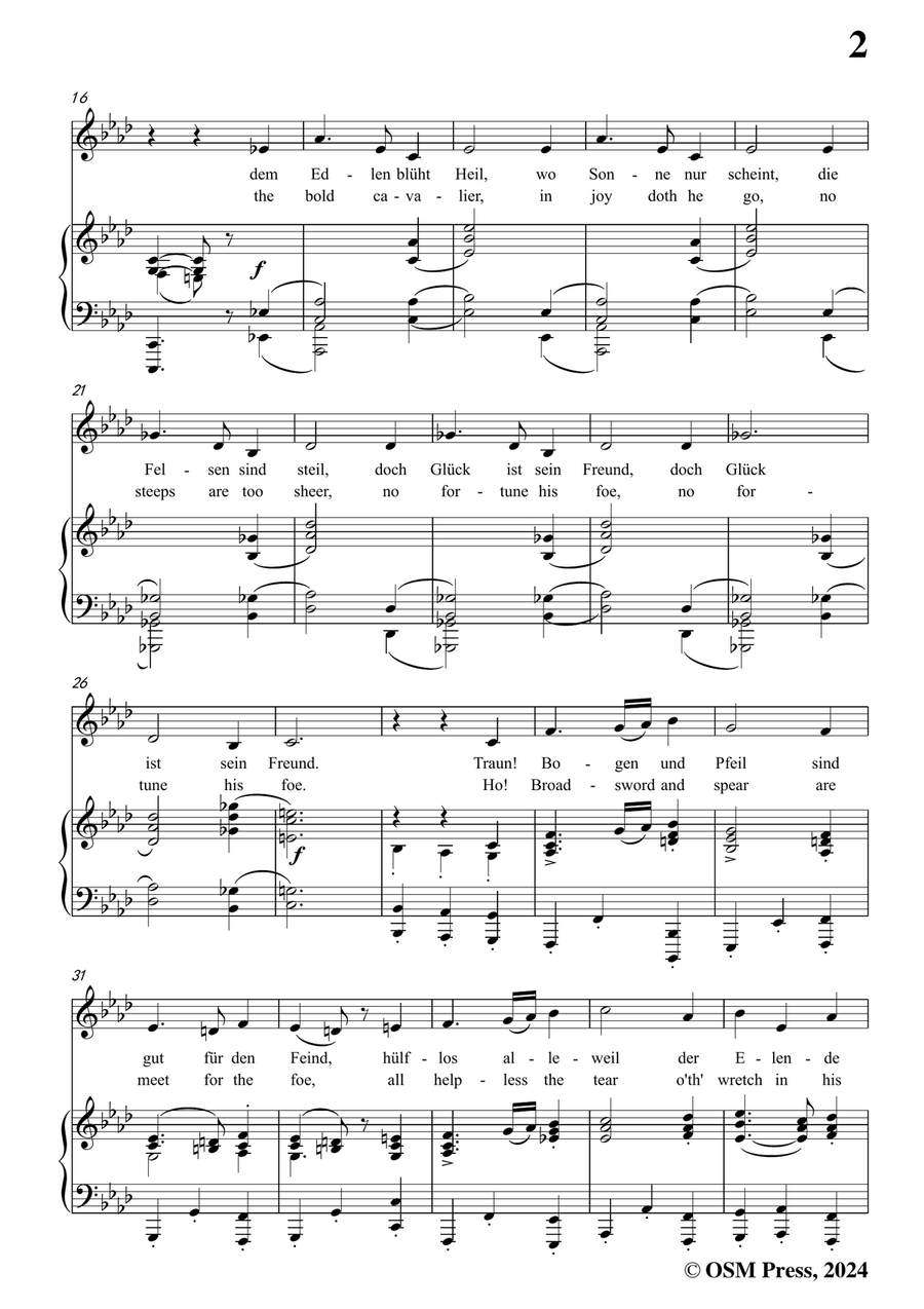 Brahms-Traun!Bogen und Pfeil sind gut fur den Feind,in f minor Piano, Vocal scores gallery preview page 3