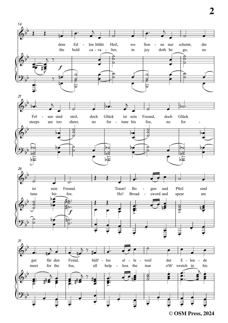 Brahms-Traun!Bogen und Pfeil sind gut fur den Feind,in g minor Piano, Vocal scores gallery preview page 3