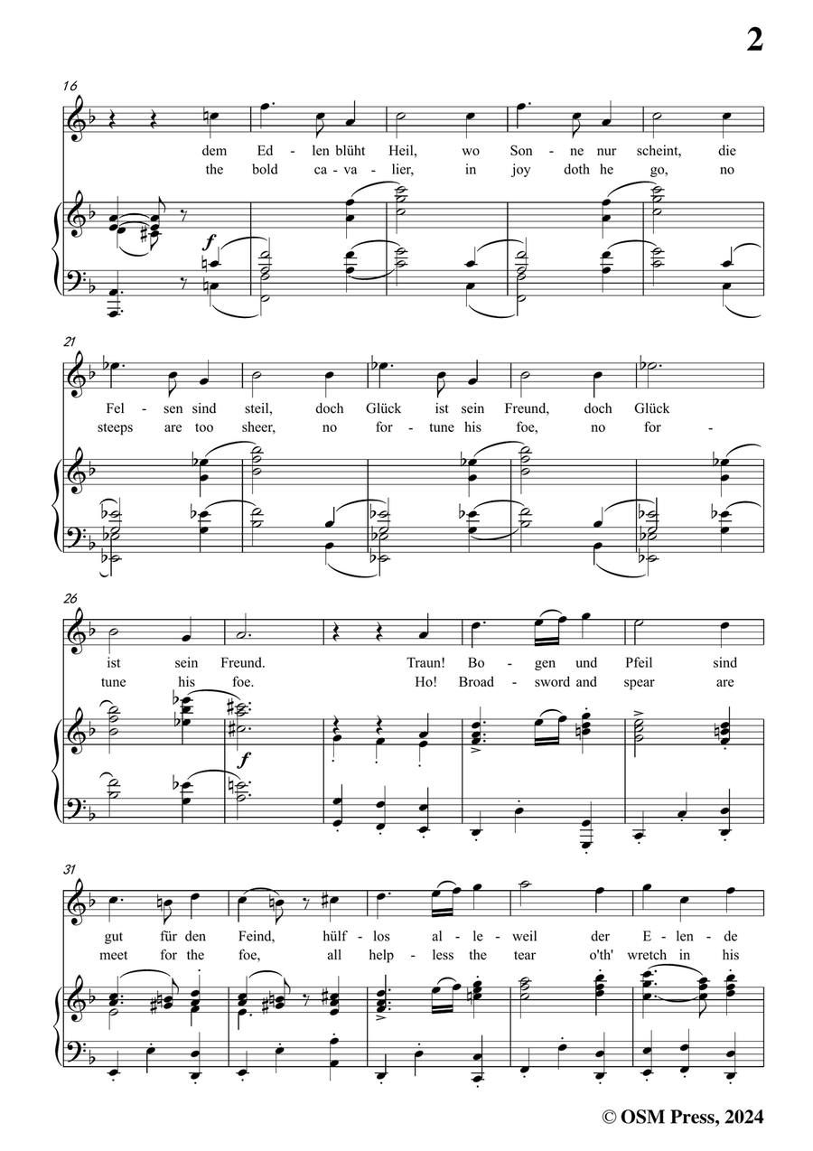 Brahms-Traun!Bogen und Pfeil sind gut fur den Feind,in d minor Piano, Vocal scores gallery preview page 3
