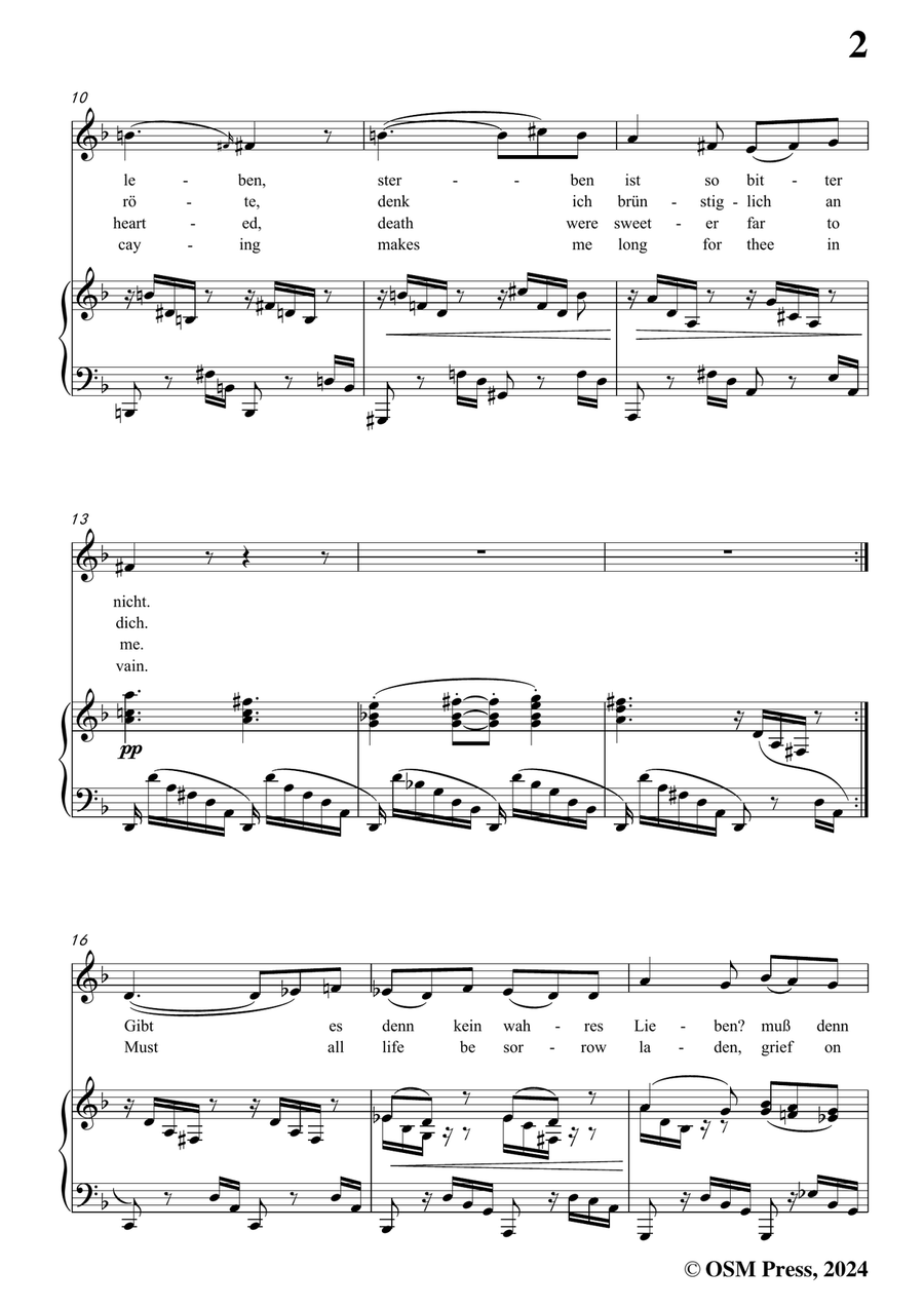 Brahms-Muss es eine Trennung geben,in d minor Piano, Vocal scores gallery preview page 3