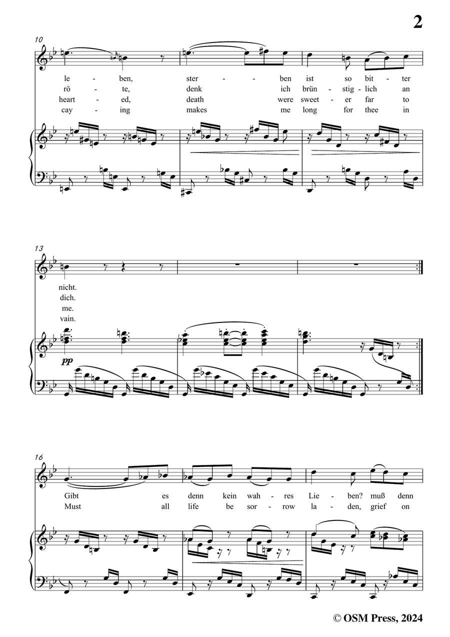 Brahms-Muss es eine Trennung geben,in g minor Piano, Vocal scores gallery preview page 3
