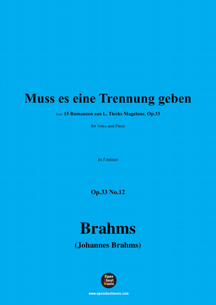 Brahms-Muss es eine Trennung geben,in f minor Piano, Vocal scores gallery preview page 1