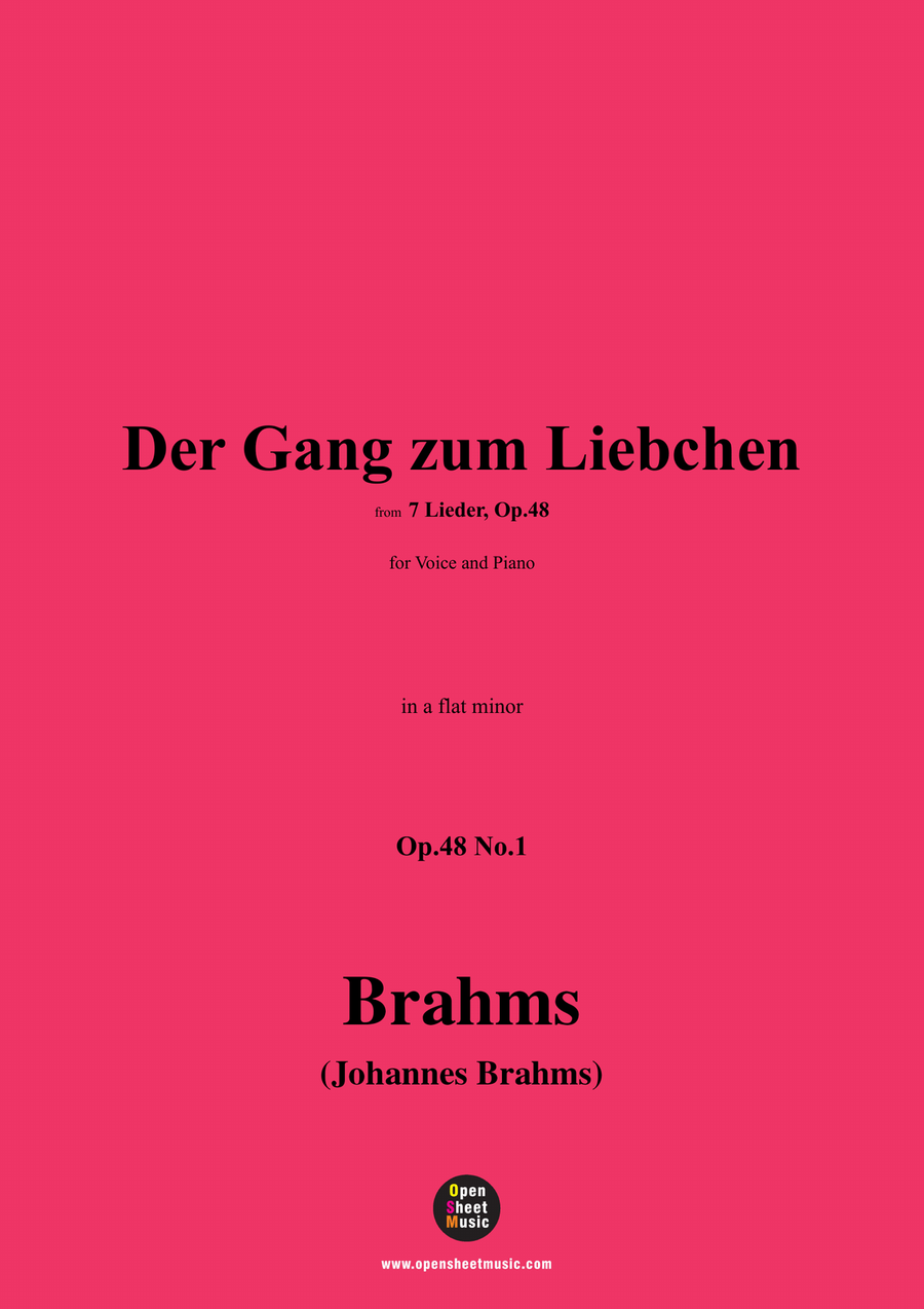 Brahms-Der Gang zum Liebchen,in a flat minor Piano, Vocal scores gallery preview page 1