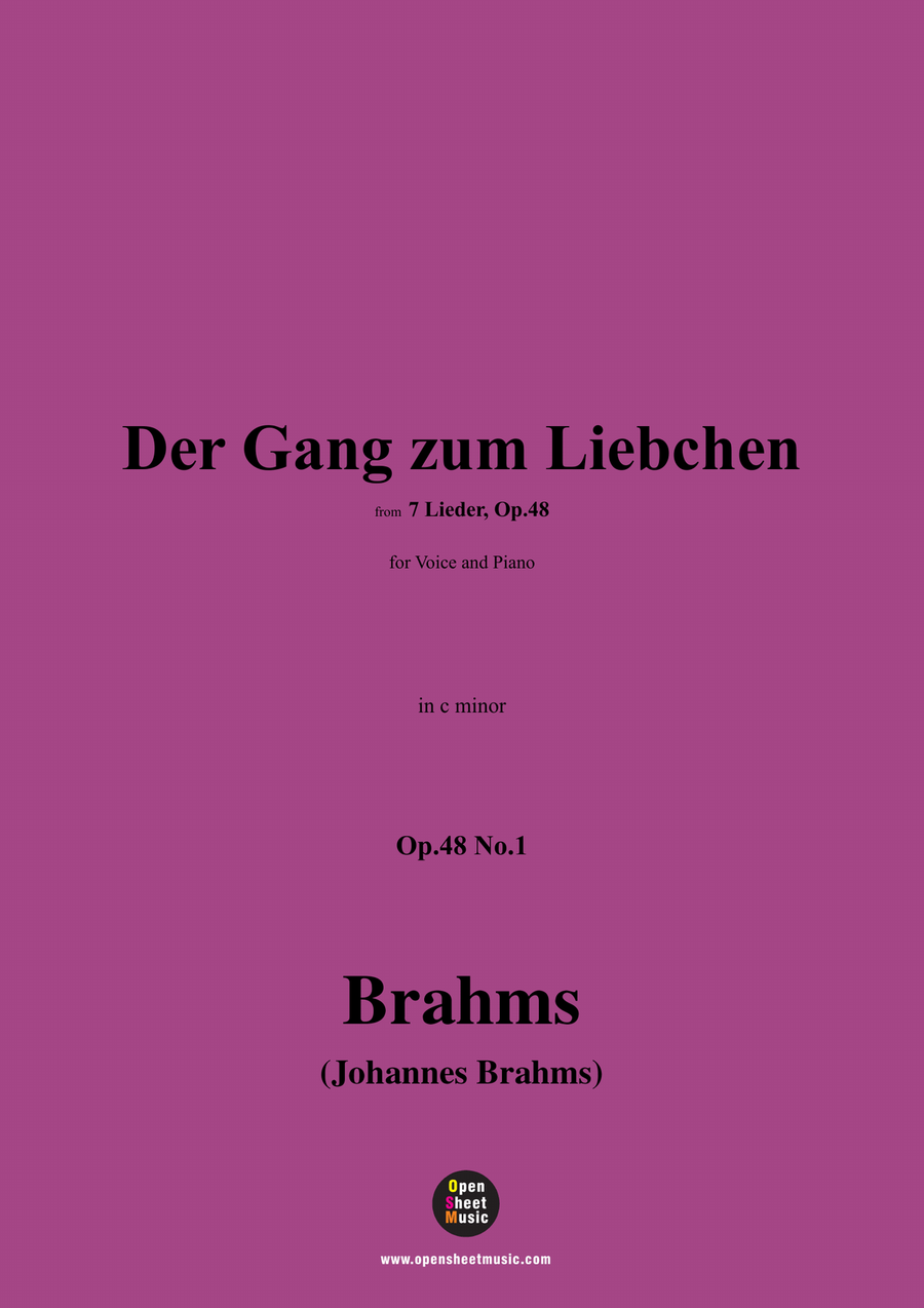 Brahms-Der Gang zum Liebchen,in c minor Piano, Vocal scores gallery preview page 1