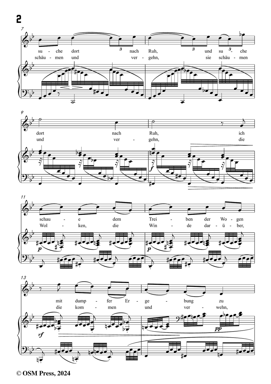 Brahms-Verzagen,in g minor Piano, Vocal scores gallery preview page 4