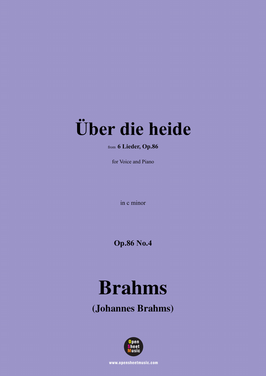 Brahms-Uber die heide,in c minor Piano, Vocal scores gallery preview page 1