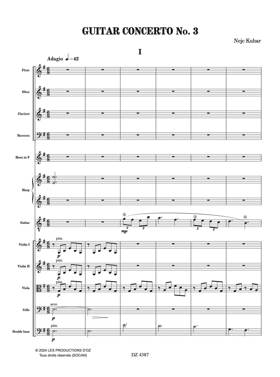 Guitar Concerto No. 3 Orchestra scores gallery preview page 2