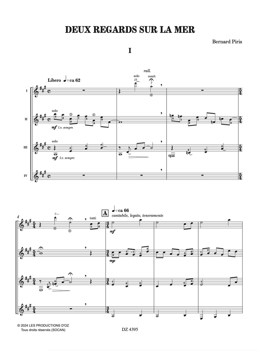 Deux regards sur la mer Deux regards sur la mer Guitar Ensemble scores gallery preview page 2