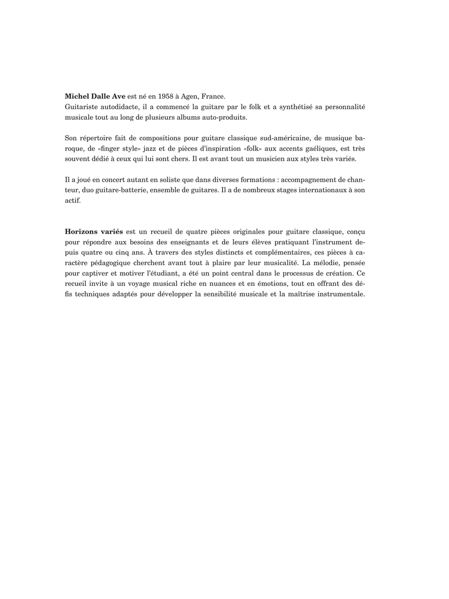 Horizons variés Classical Guitar scores gallery preview page 3