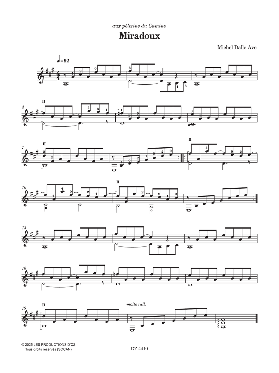 Horizons variés Classical Guitar scores gallery preview page 4