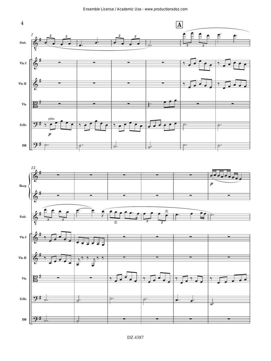 Guitar Concerto No. 3 Orchestra scores gallery preview page 4