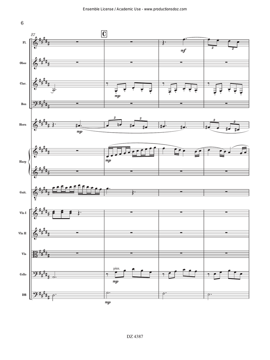 Guitar Concerto No. 3 Orchestra scores gallery preview page 6