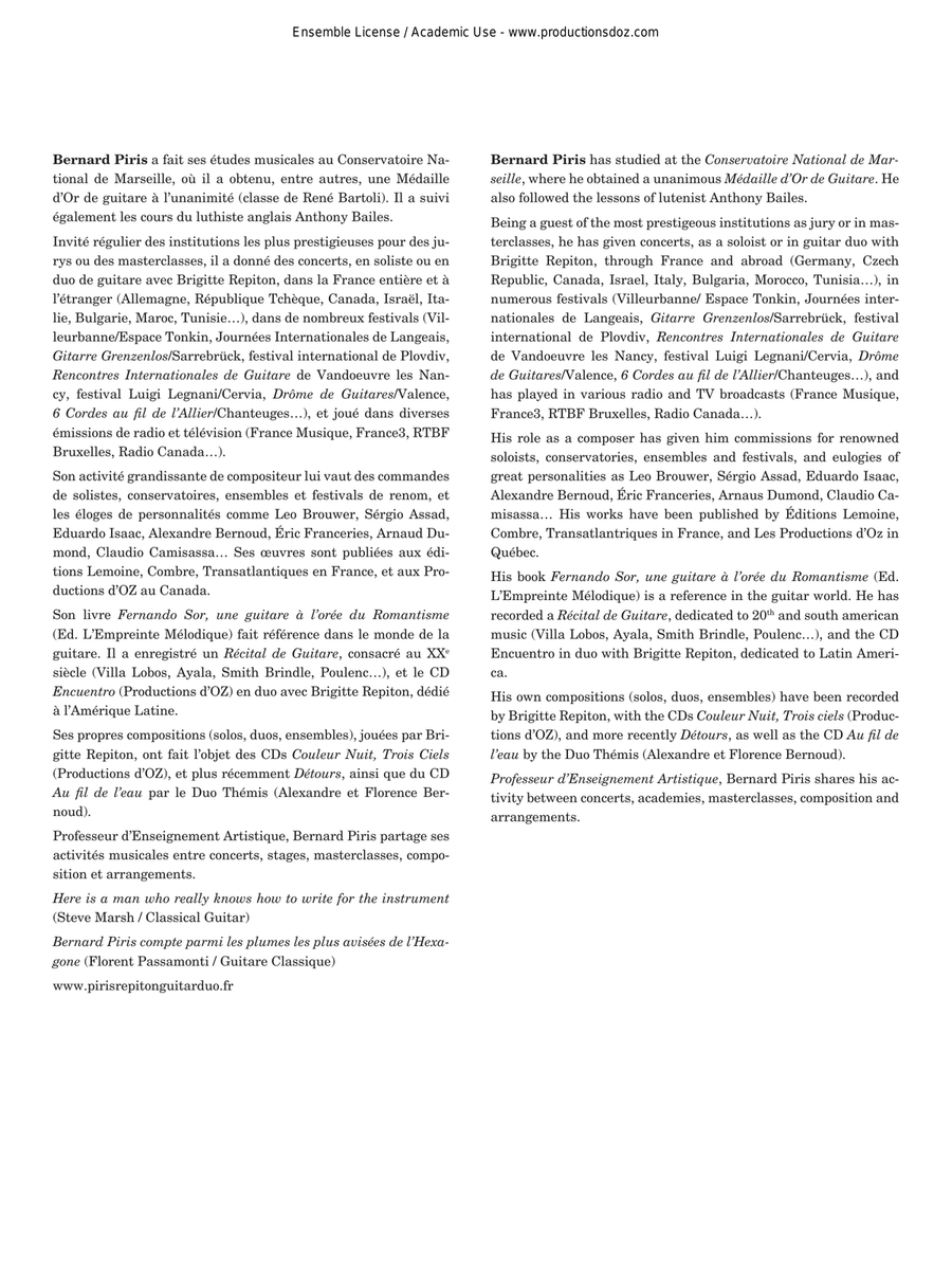 Deux regards sur la mer Guitar Ensemble scores gallery preview page 2