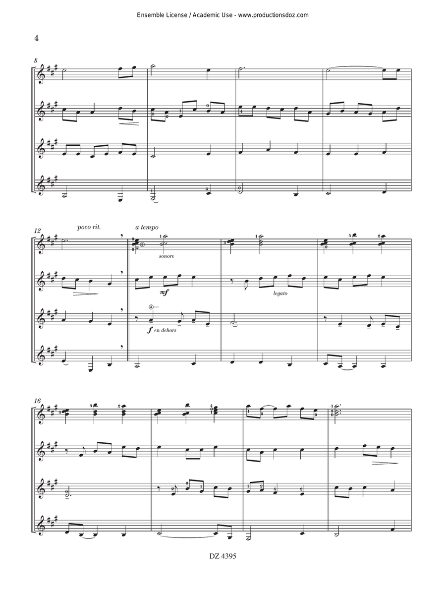 Deux regards sur la mer Guitar Ensemble scores gallery preview page 4
