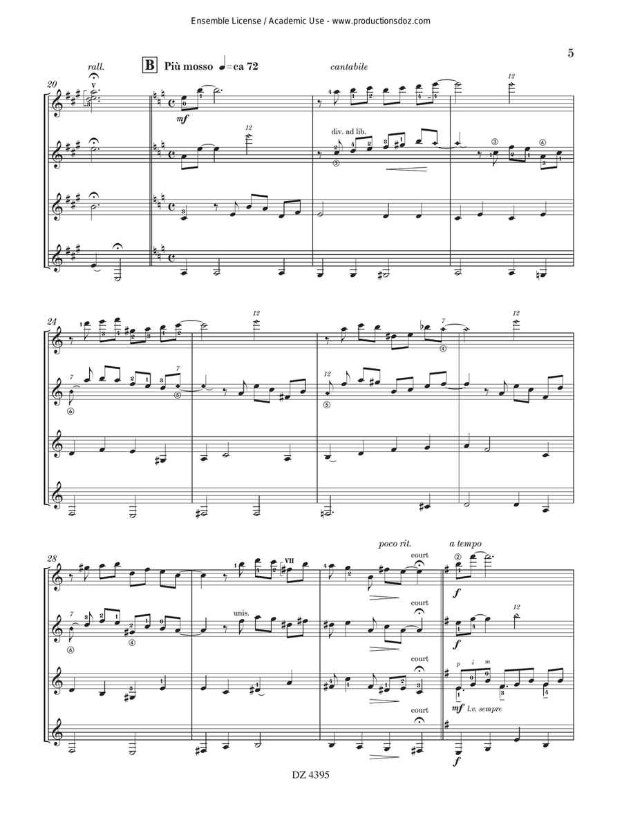 Deux regards sur la mer Guitar Ensemble scores gallery preview page 5