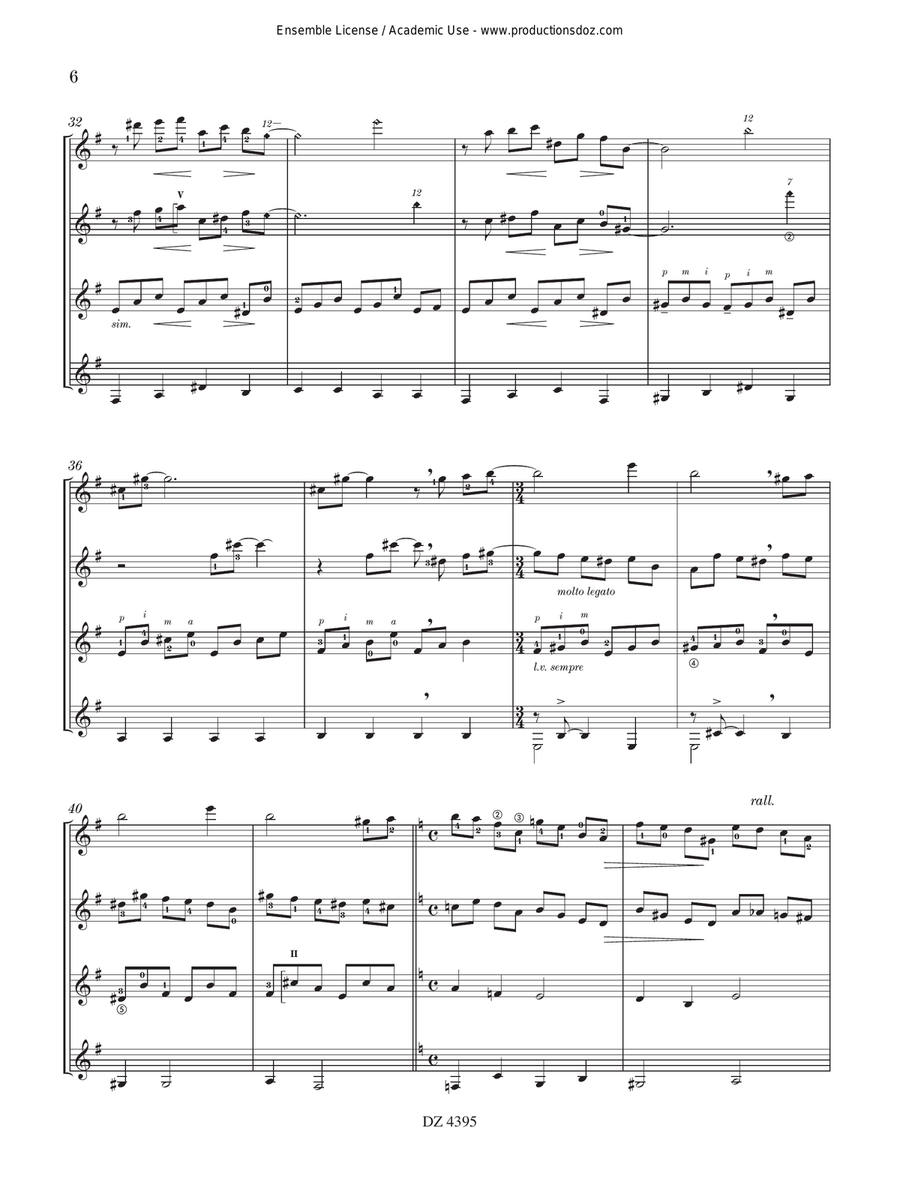 Deux regards sur la mer Guitar Ensemble scores gallery preview page 6