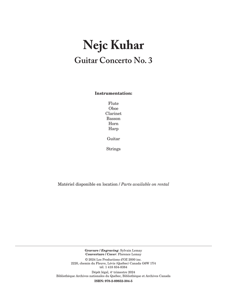 Guitar Concerto No. 3 PDF complet Orchestra scores gallery preview page 2