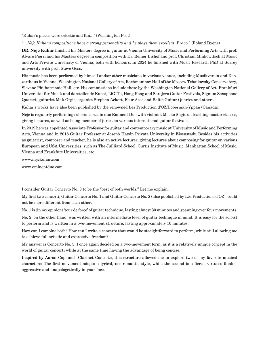 Guitar Concerto No. 3 PDF complet Orchestra scores gallery preview page 3