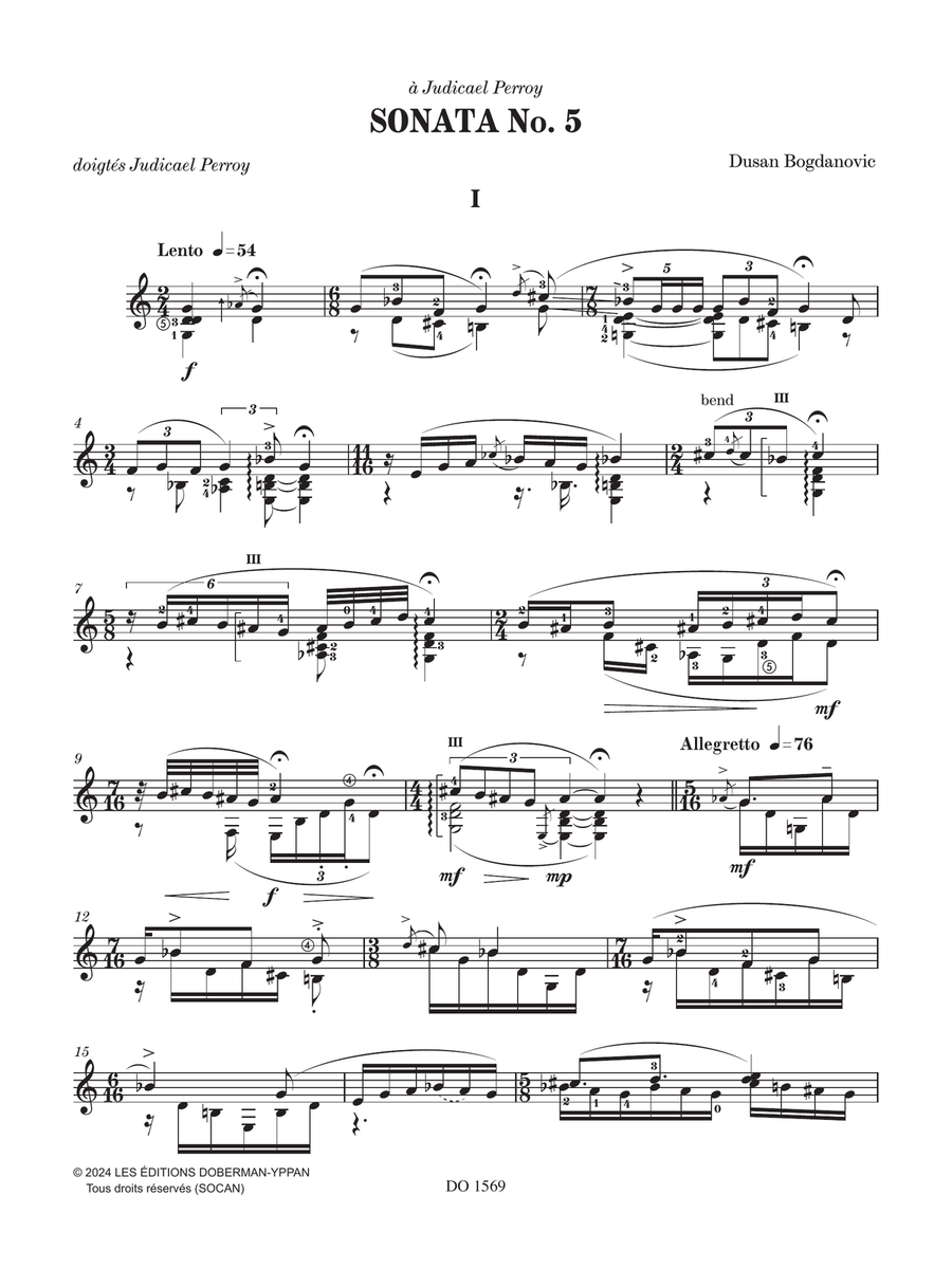 Sonata No. 5 Classical Guitar scores gallery preview page 3