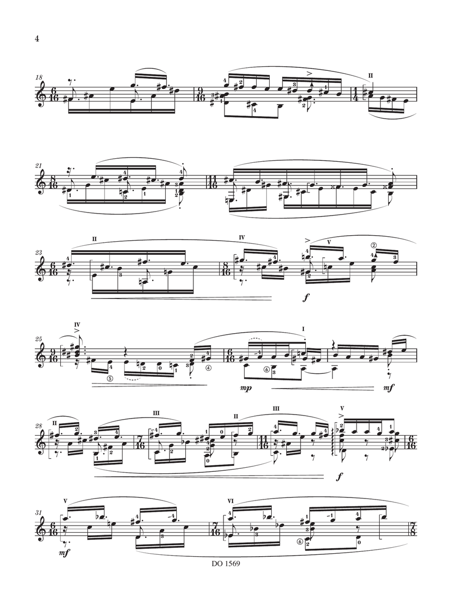 Sonata No. 5 Classical Guitar scores gallery preview page 4