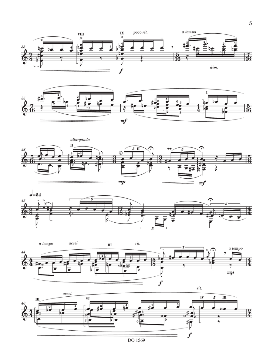 Sonata No. 5 Classical Guitar scores gallery preview page 5