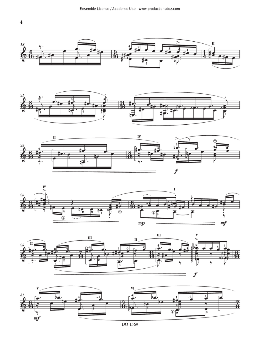 Sonata No. 5 Classical Guitar scores gallery preview page 4