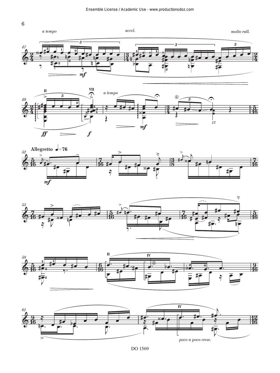 Sonata No. 5 Classical Guitar scores gallery preview page 6