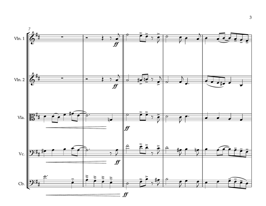 Mauritius National Anthem for String Orchestra String Orchestra scores gallery preview page 3