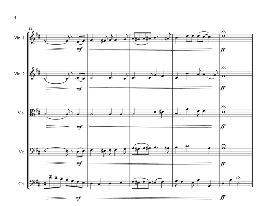 Mauritius National Anthem for String Orchestra String Orchestra scores gallery preview page 4