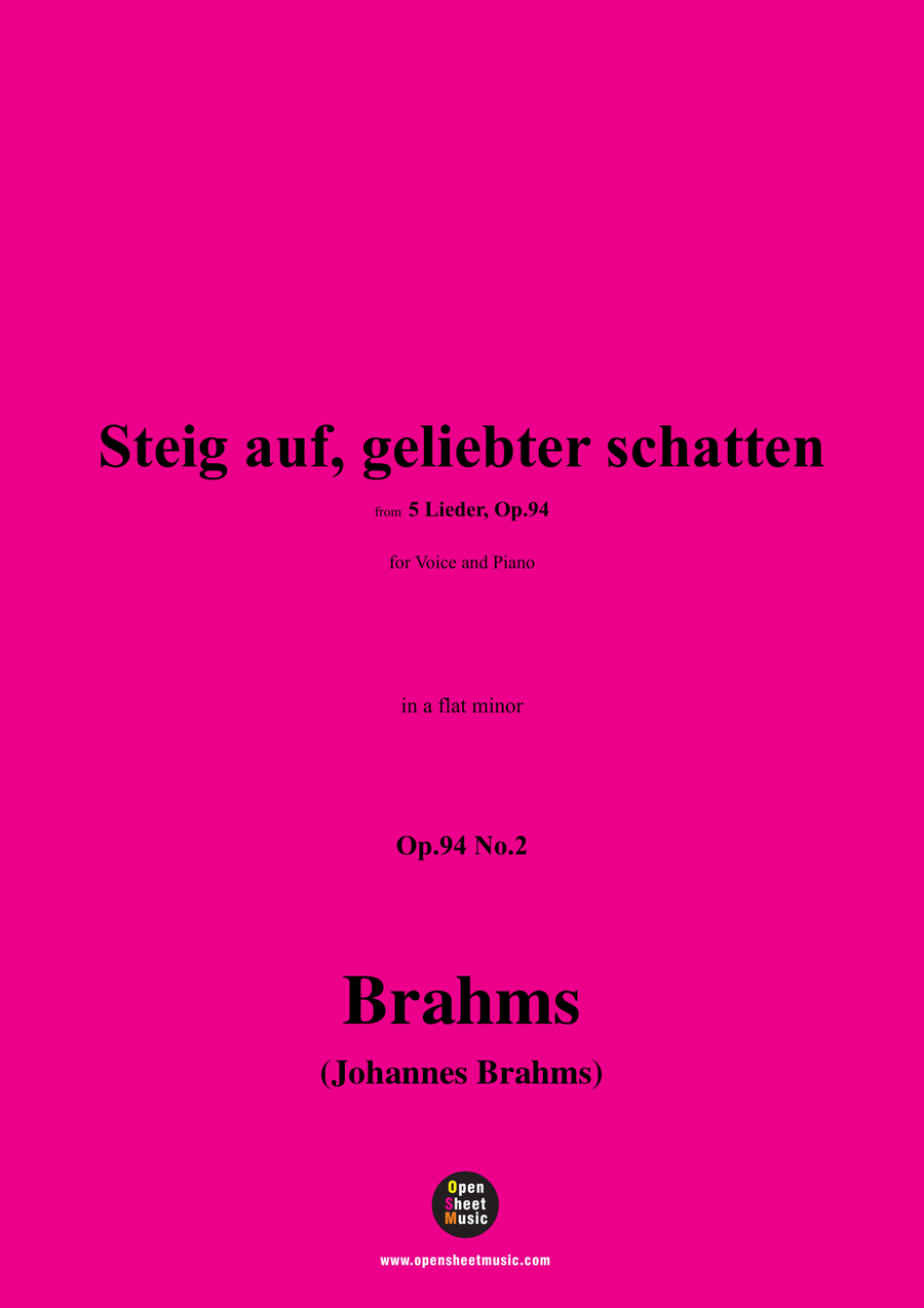 Brahms-Steig auf,geliebter schatten,in a flat minor Piano, Vocal scores gallery preview page 1