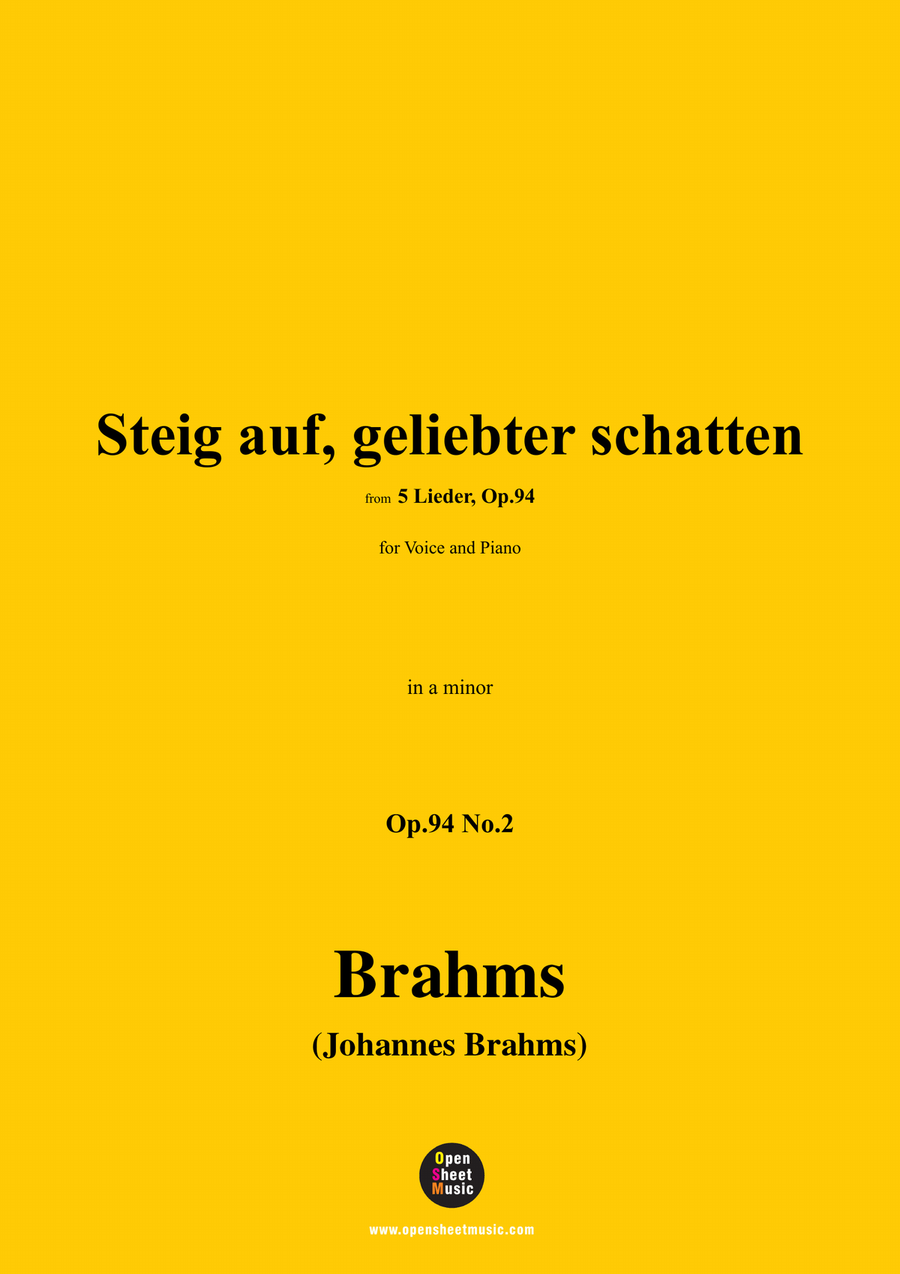 Brahms-Steig auf,geliebter schatten,in a minor Piano, Vocal scores gallery preview page 1