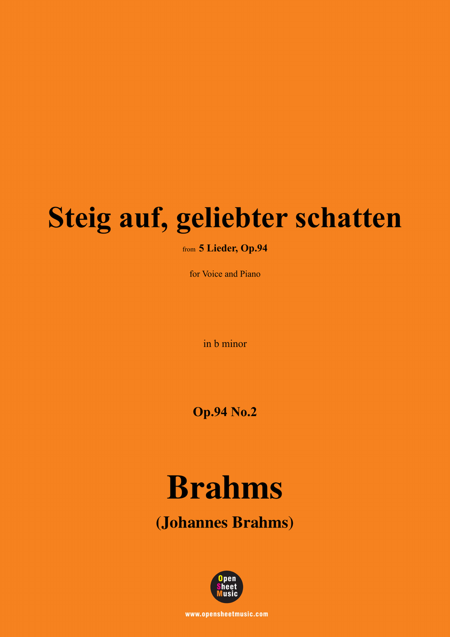 Brahms-Steig auf,geliebter schatten,in b minor Piano, Vocal scores gallery preview page 1