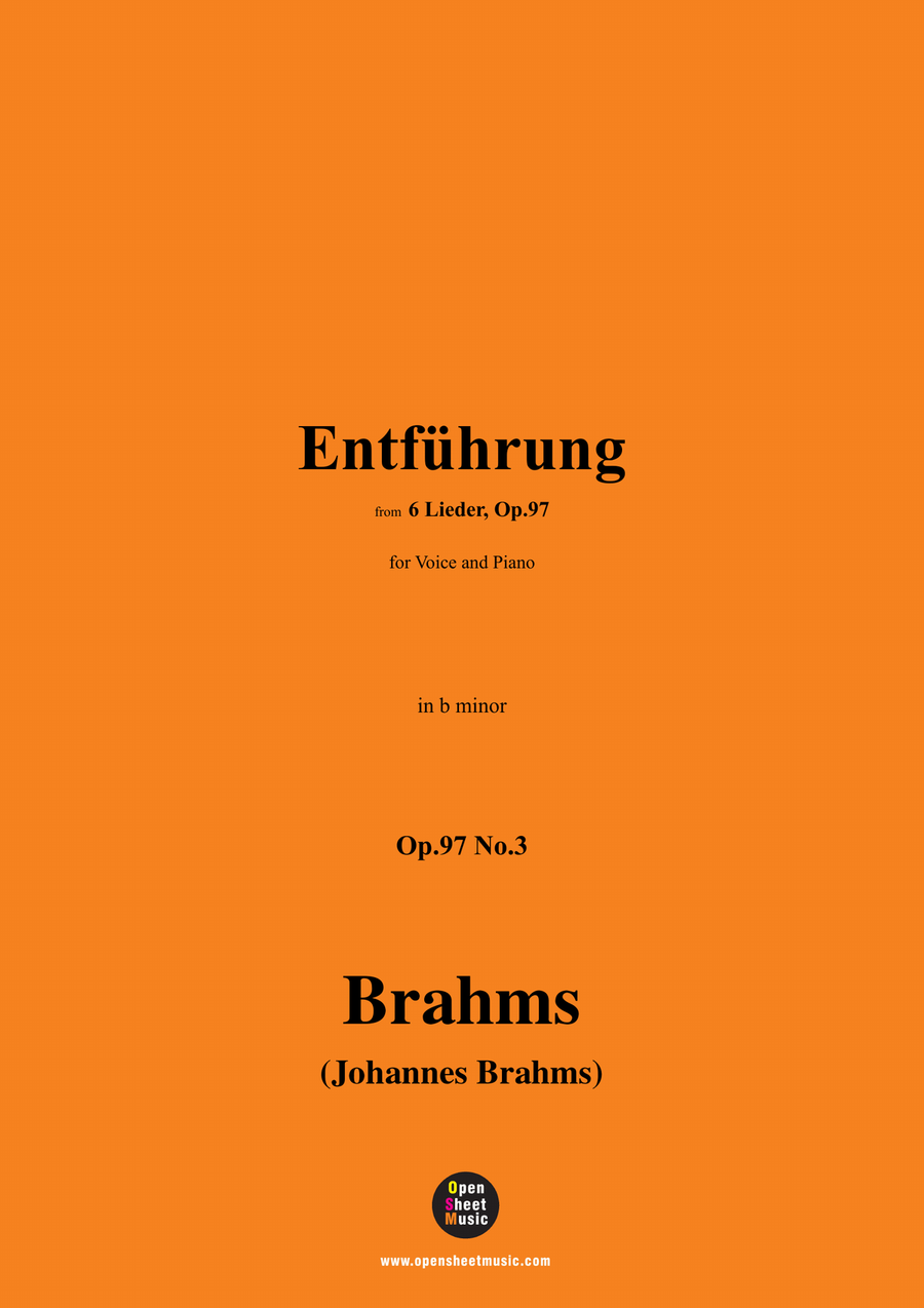 Brahms-Entfuhrung,in b minor Piano, Vocal scores gallery preview page 1