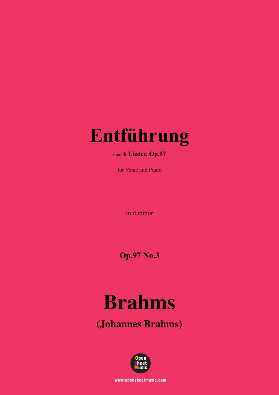 Brahms-Entfuhrung,in d minor Piano, Vocal scores gallery preview page 1