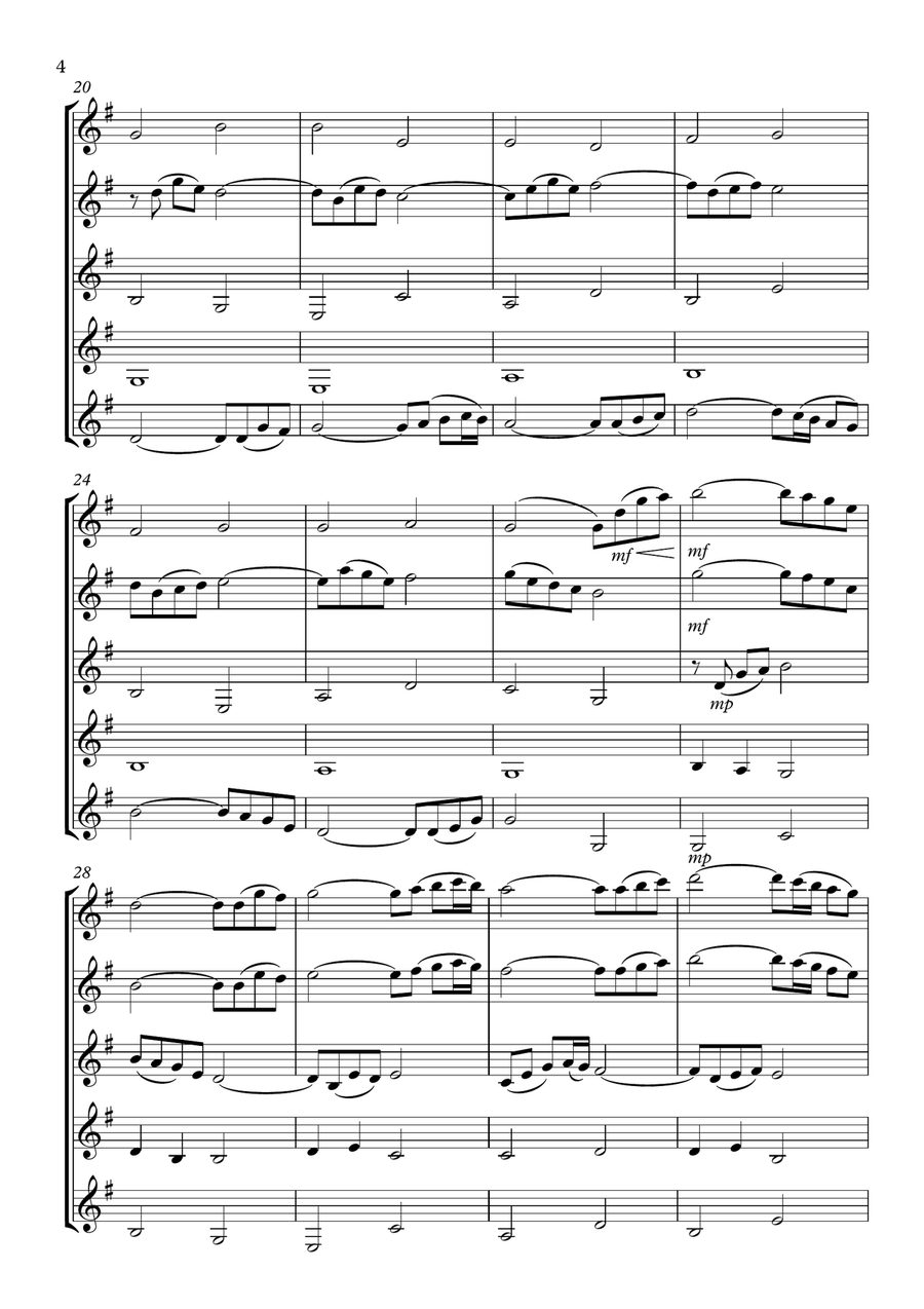 The Water is Wide The Water is Wide Clarinet Quintet scores gallery preview page 4