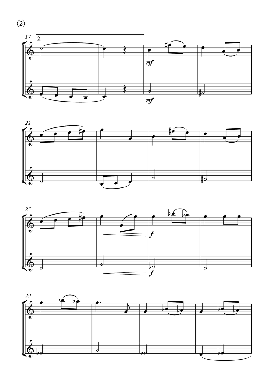 Melody in F Melody in F String Duet scores gallery preview page 2