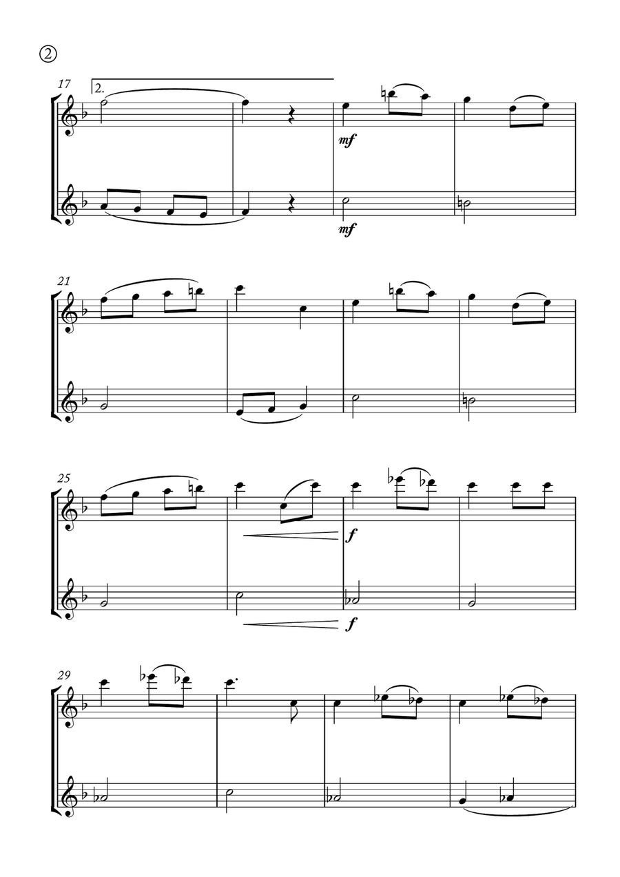 Melody in F Melody in F Flute Duet scores gallery preview page 2