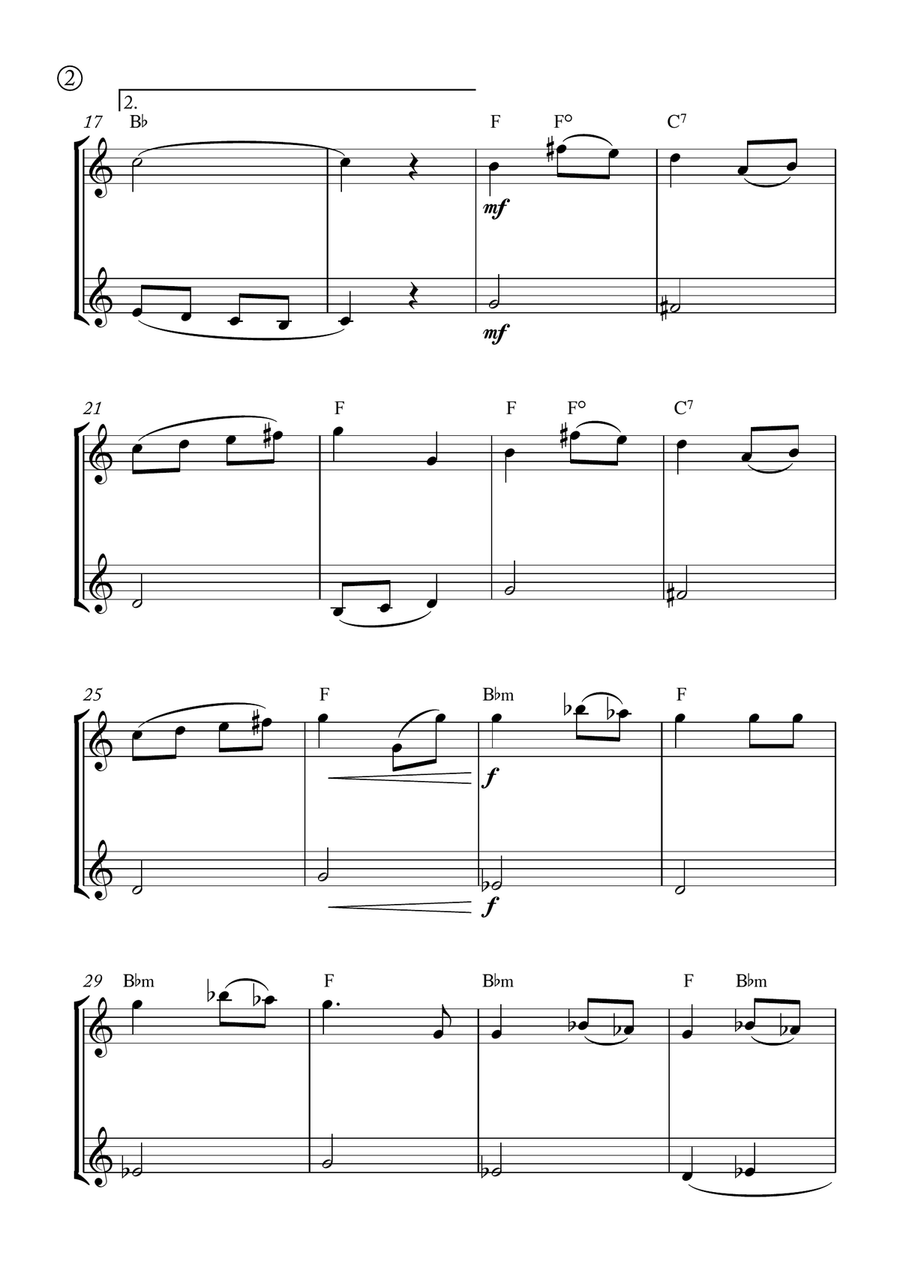 Melody in F Melody in F Clarinet Duet scores gallery preview page 2