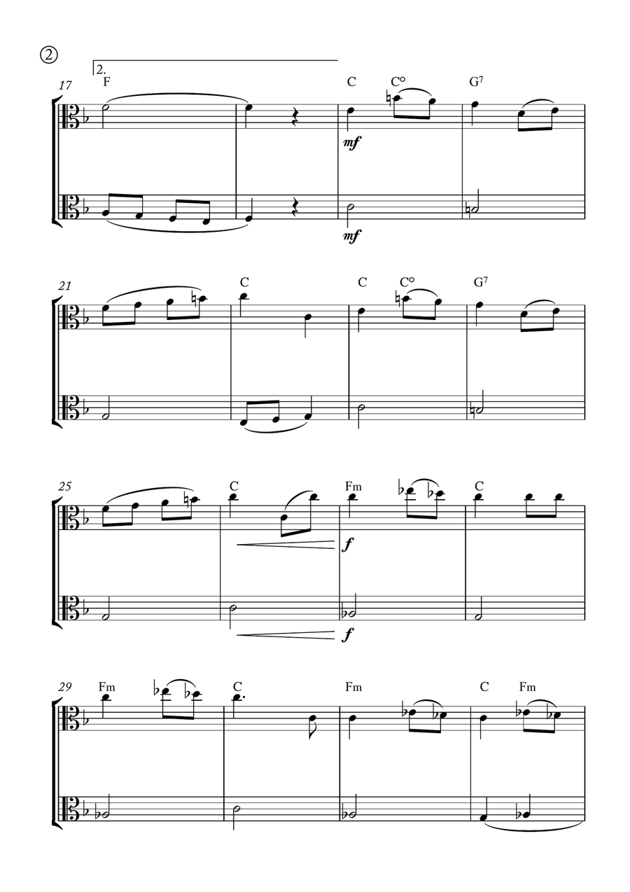 Melody in F Melody in F String Duet scores gallery preview page 2