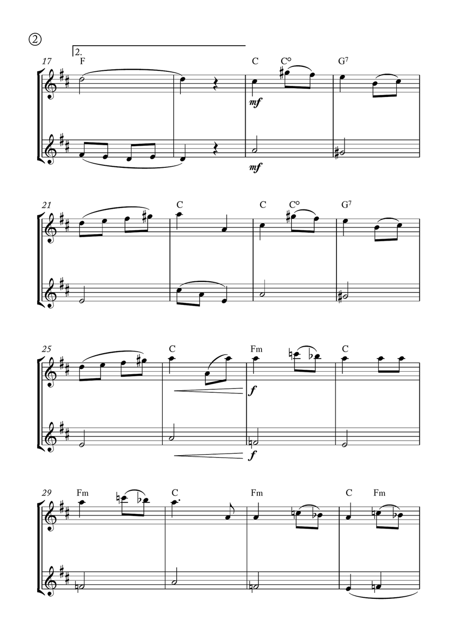 Melody in F Melody in F Woodwind Duet scores gallery preview page 2