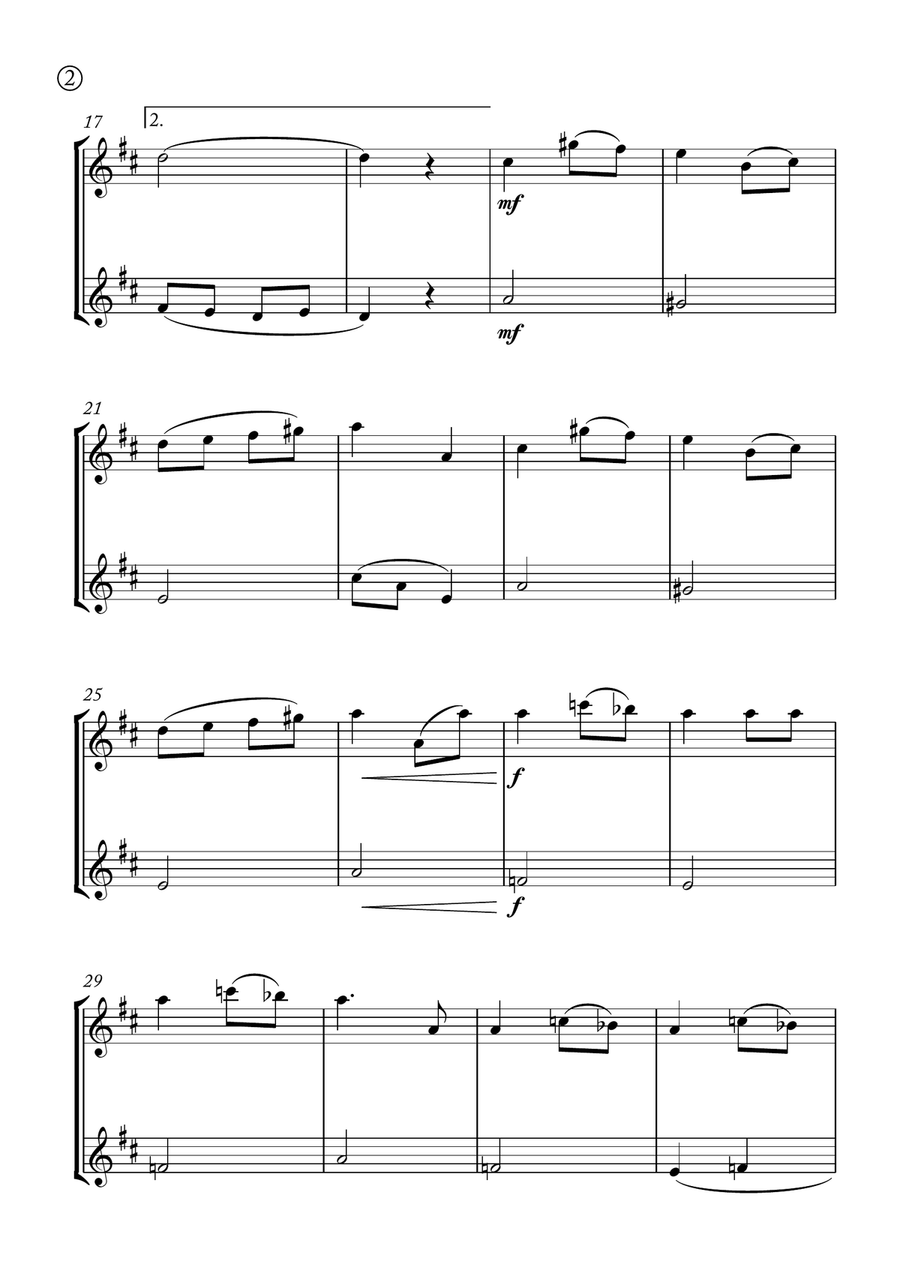 Melody in F Melody in F Woodwind Duet scores gallery preview page 2