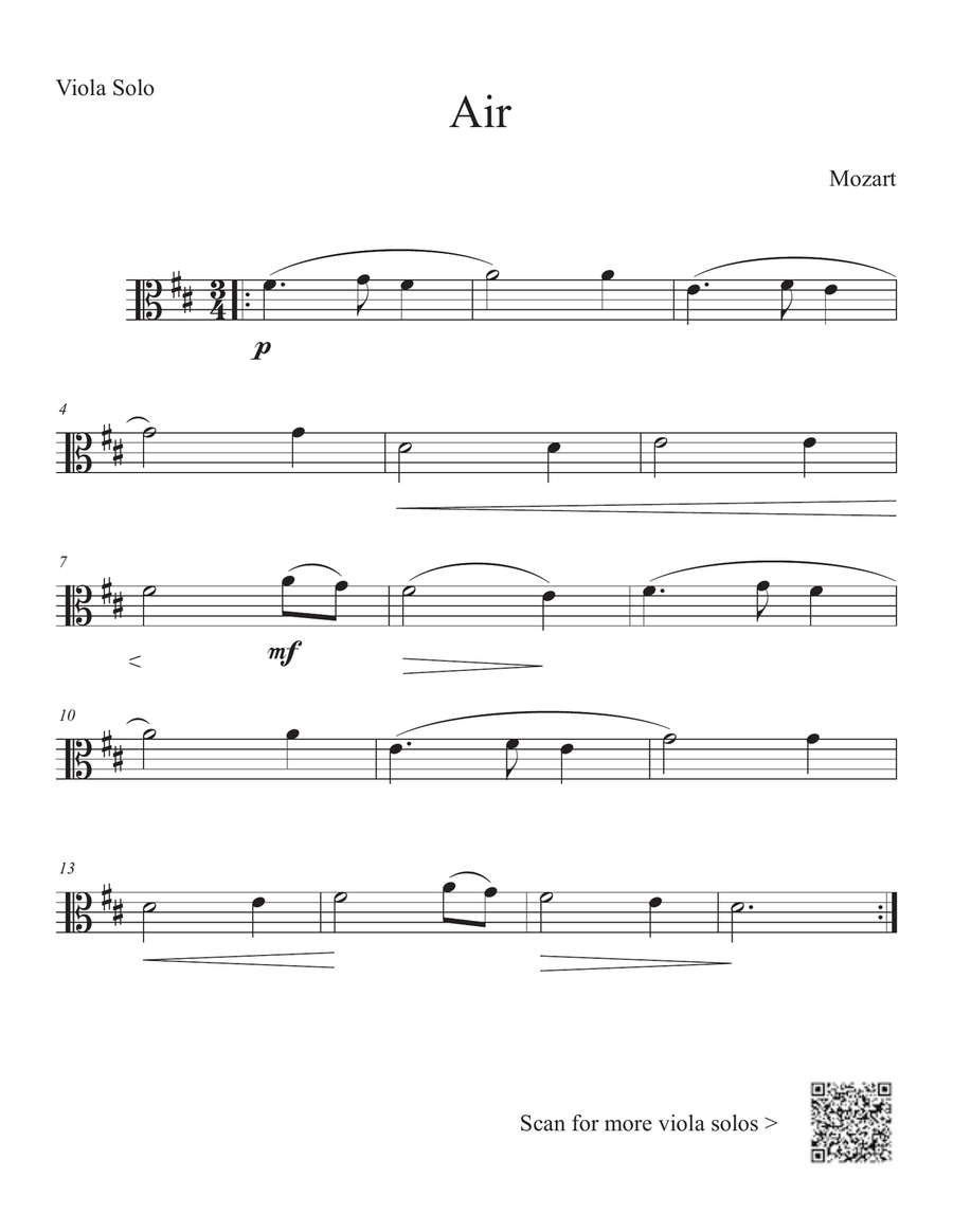 Air Air Viola Solo scores gallery preview page 1