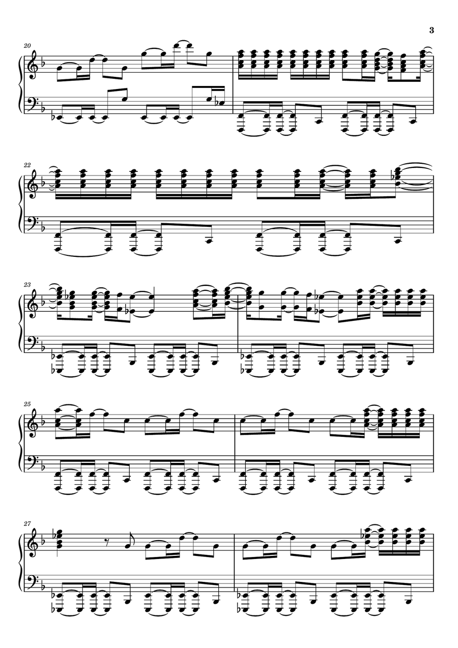 Be The One Be The One Piano Solo scores gallery preview page 3