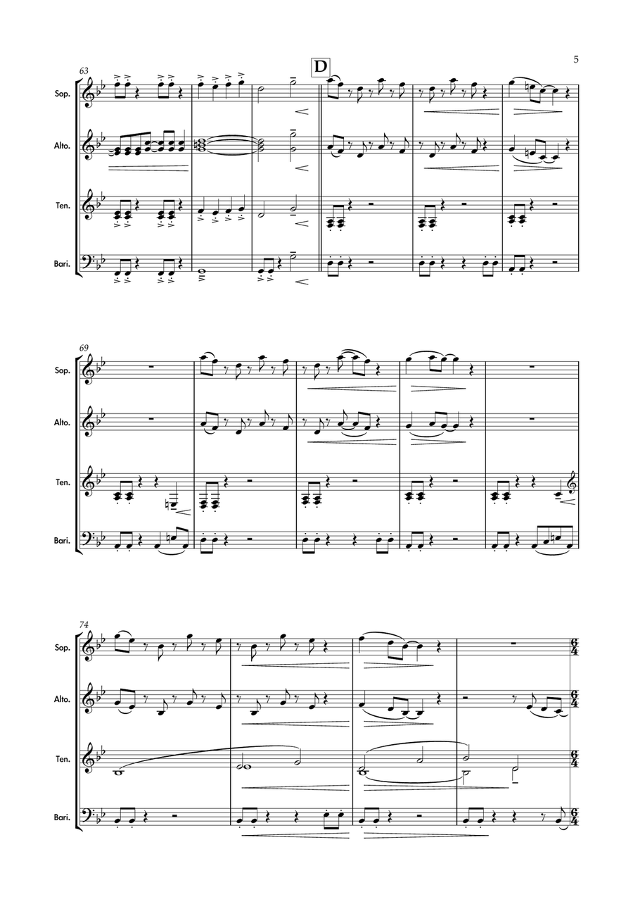 Night Drive Night Drive Woodwind Ensemble scores gallery preview page 5