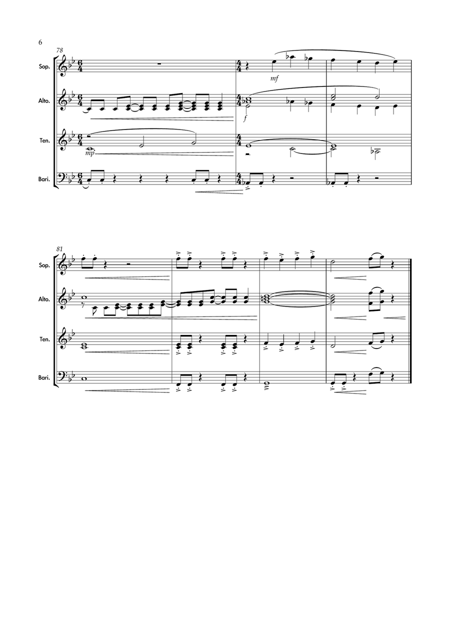 Night Drive Night Drive Woodwind Ensemble scores gallery preview page 6