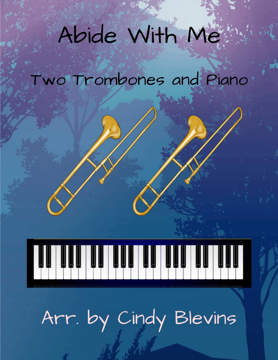 Abide With Me, for Two Trombones and Piano Trombone Duet scores gallery preview page 1