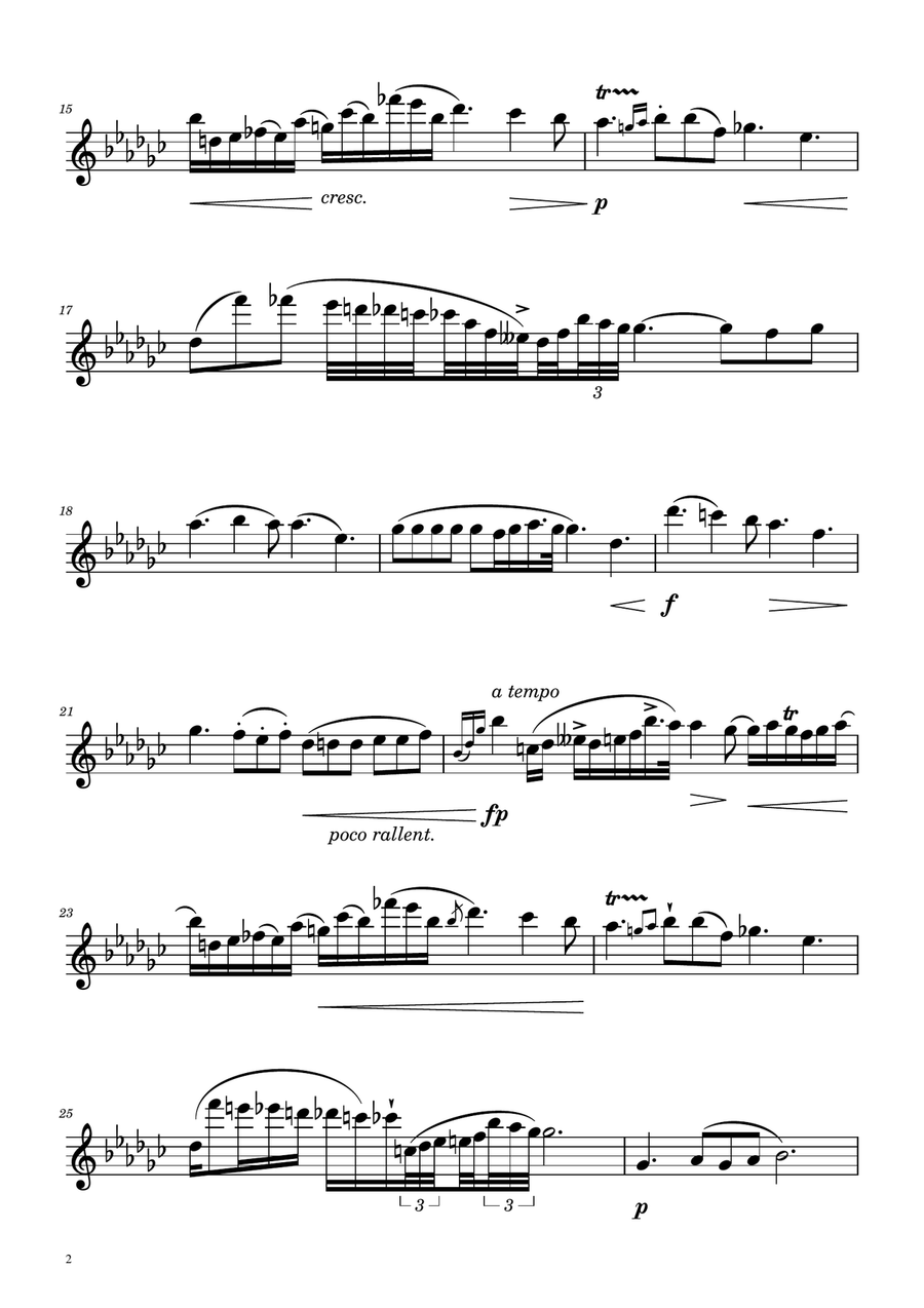 Chopin - Nocturne op.9 No.2 - Clarinet in A Solo A Clarinet scores gallery preview page 2