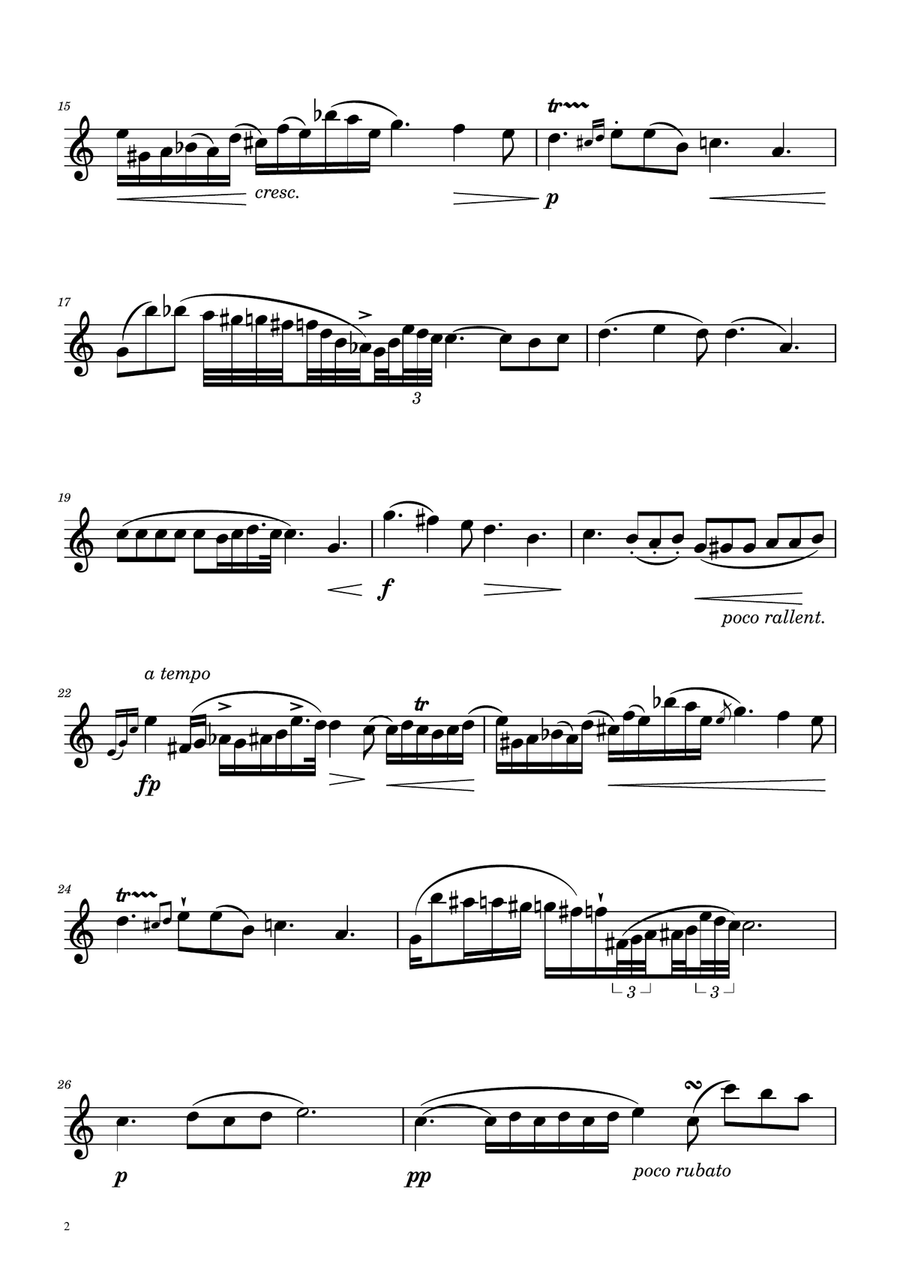 Chopin - Nocturne op.9 No.2 - Clarinet in Eb Solo E-Flat Clarinet scores gallery preview page 2